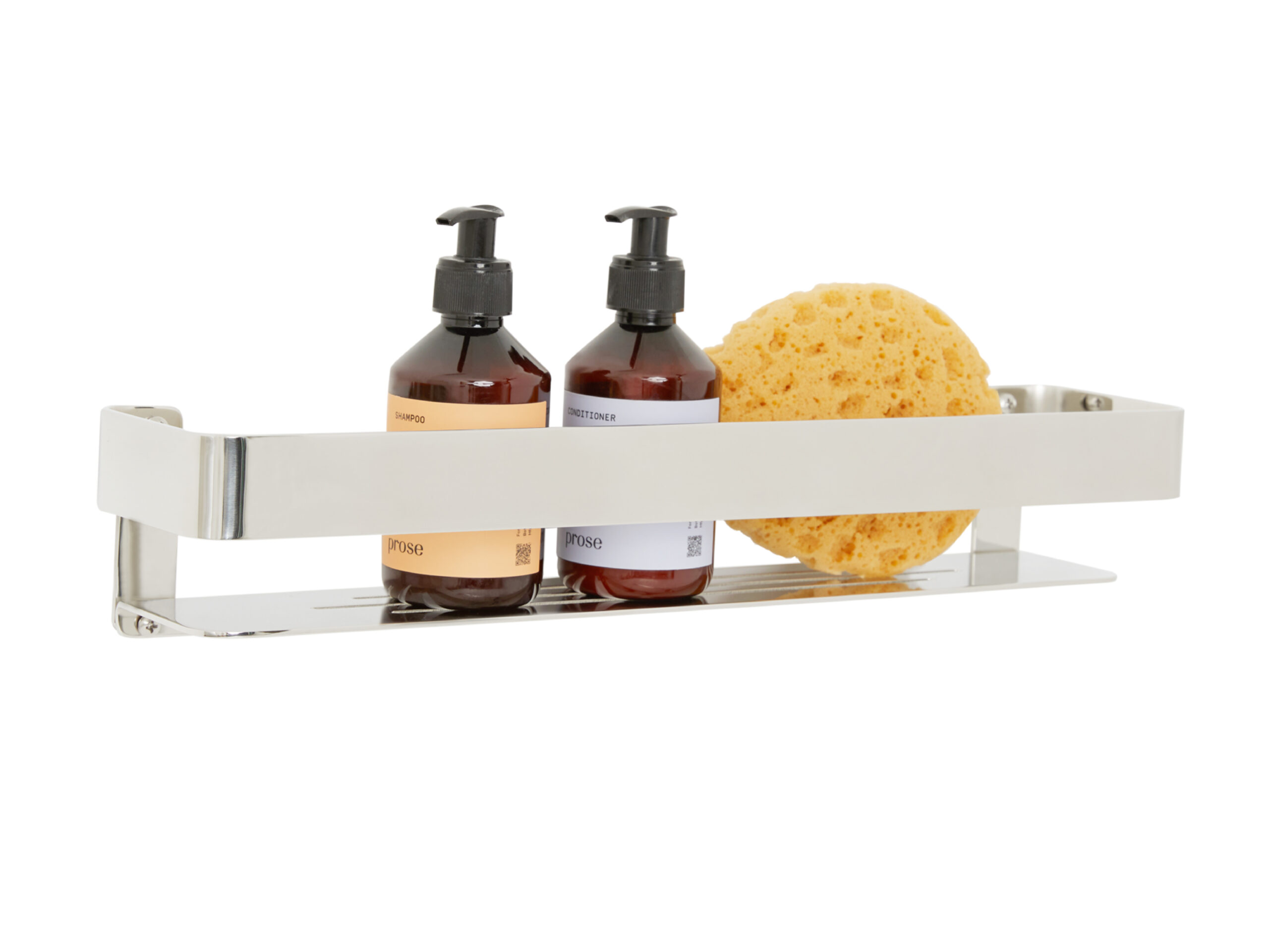 Acrylic Shower Caddy Shelves, Clear Slanted Shampoo Holder, Wall