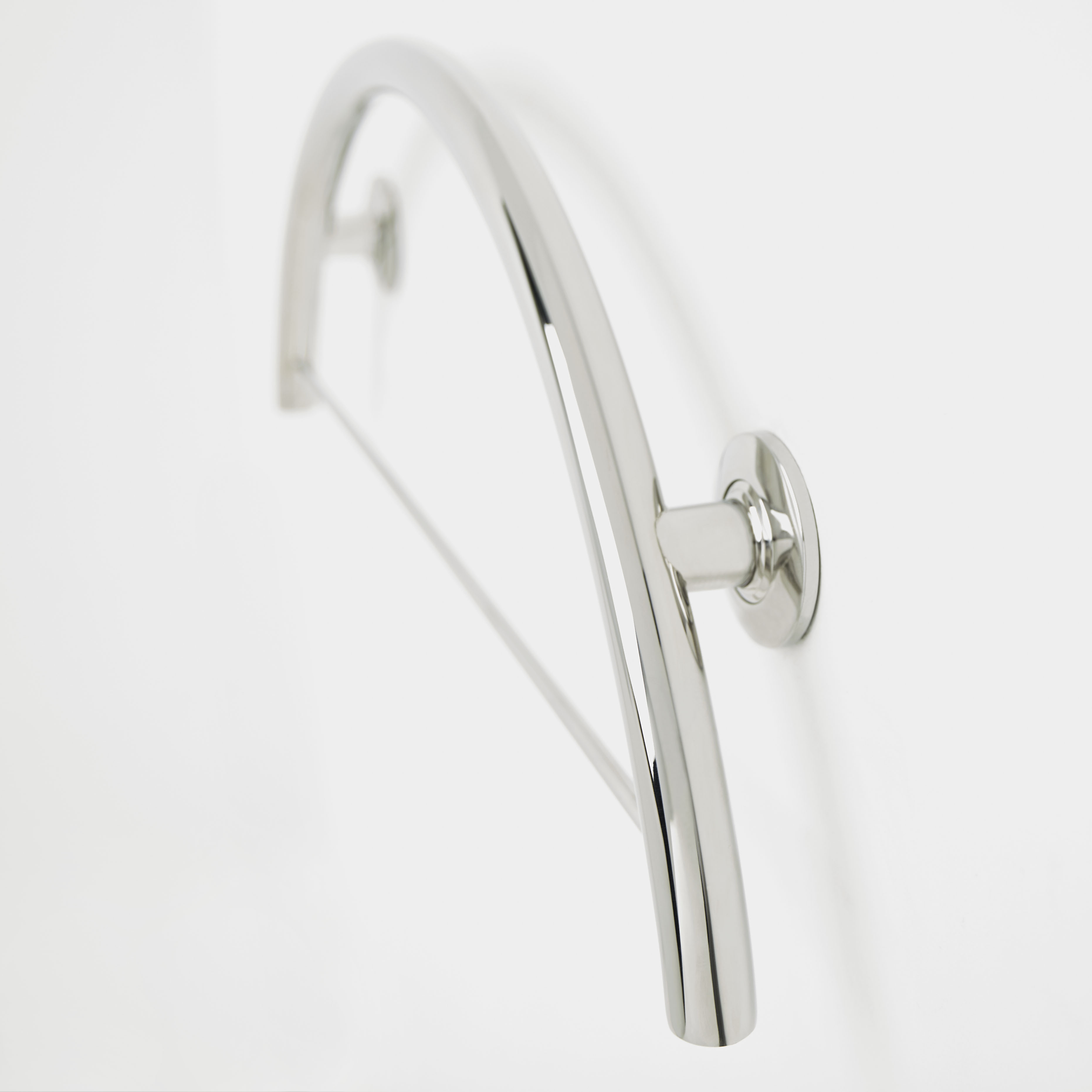 Hand Held Shower Holder for 1-1/4 Grab Bar with Brushed Nickel